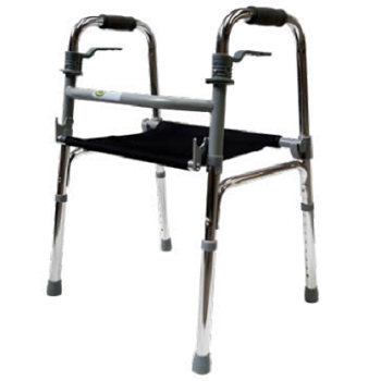ANDADERA de ALUMINIO c/ASIENTO (Eko-Mobility) Color Plata.