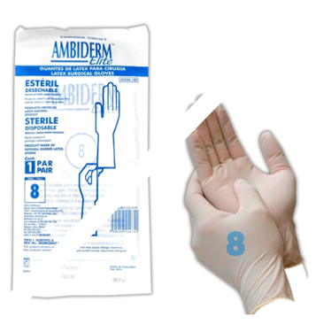 AMBIDERM Elite GUANTES LTX CIRUGÍA Estéril Talla 8 c/1 PAR.