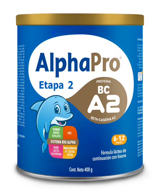 ALPHAPRO ETAPA 2 (6-12 Meses) LECHE en POLVO Lata c/400 G.