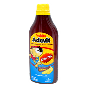 ADEVIT EMULSIÓN Sabor Plátano Fco. 240 ML.