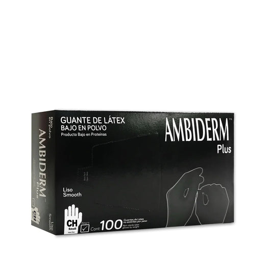 AMBIDERM Plus GUANTE LTX EXPLORACIÓN NEGRO No Estéril CH. c/100 Pzs.