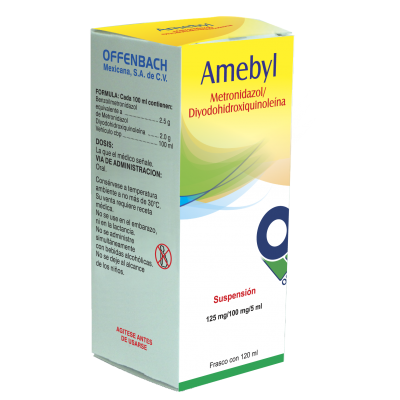 AMEBYL SUSP. Fco. 120 ML. 125-100 MG/5 ML.