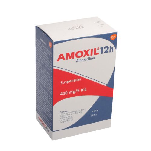 AMOXIL 12H SUSP. Fco. 50 ML. 400 MG/5 ML.