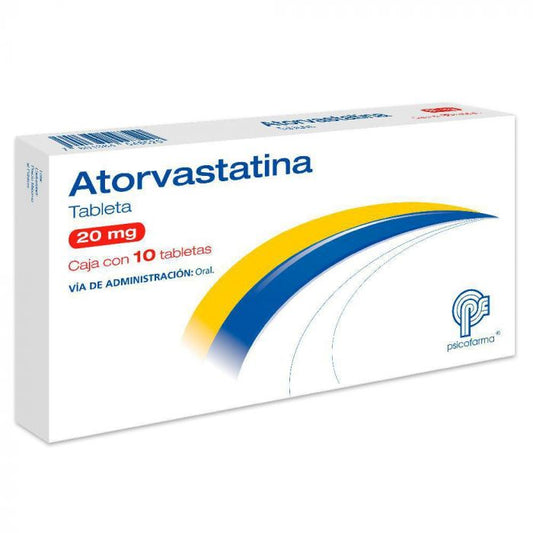 ATORVASTATINA (Psicofarma) c/10 TABS. 20 MG.