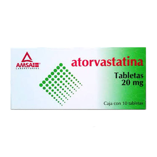 ATORVASTATINA (Amsa) c/10 TABS. 20 MG.