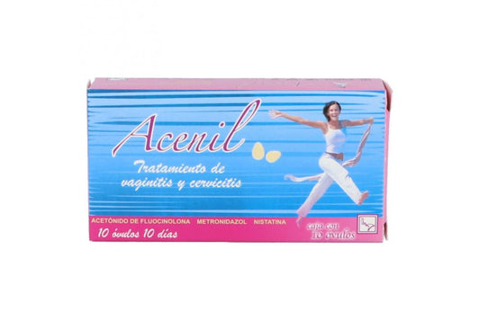 ACENIL c/10 ÓVULOS 0.5mg/500mg/100,000u.