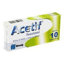 ACETIF c/10 TABS. 500 MG.