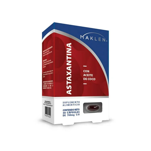 ASTAXANTINA Con ACEITE DE COCO (Maklen) c/30 CAPS. 700 MG.