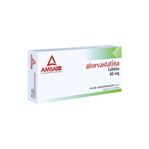 ATORVASTATINA (Amsa) c/10 TABS. 40 MG.