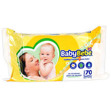 BABY BEBÉ Toallitas Húmedas Paq. c/ 70 Pzs.