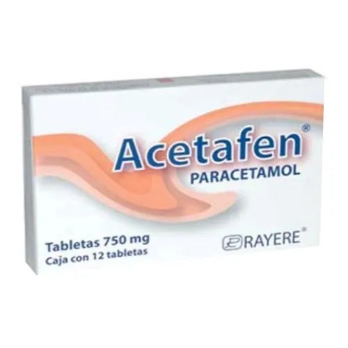 ACETAFEN c/12 TABS. 750 MG.