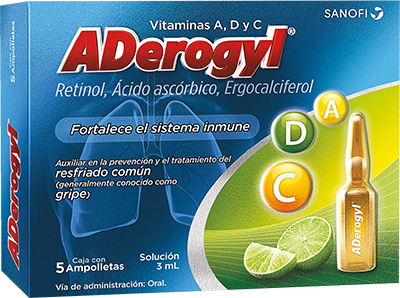 ADEROGYL Sol. Ingerible c/5 AMPTAS. 3 ML. 6000 UI/1200 UI/499.65 MG.