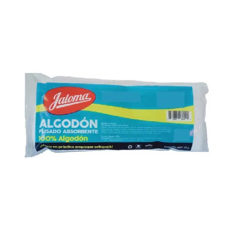 ALGODON ABSORBENTE PLISADO (Jaloma) Bolsa c/ 10 G.