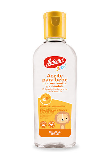 ACEITE PARA BEBÉ c/MANZANILLA Y CALENDULA (Jaloma) Fco. 120 ML.