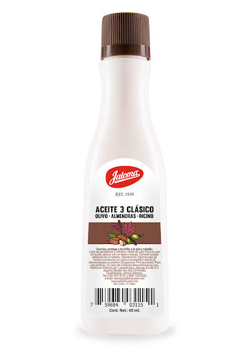 ACEITE 3 Suavizante (Jaloma) Fco. 60 ML.